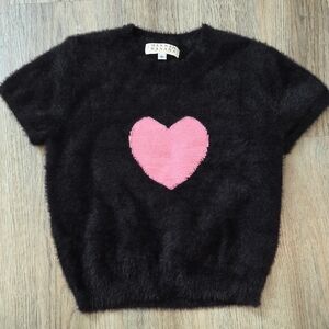 Hannah Banana Black Fuzzy Sweater